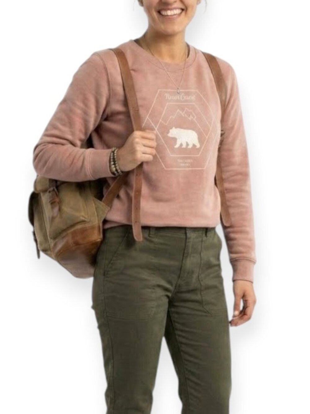 Wind River Pink 2XL Canadian Wilderness Graphic Pullover Sweater